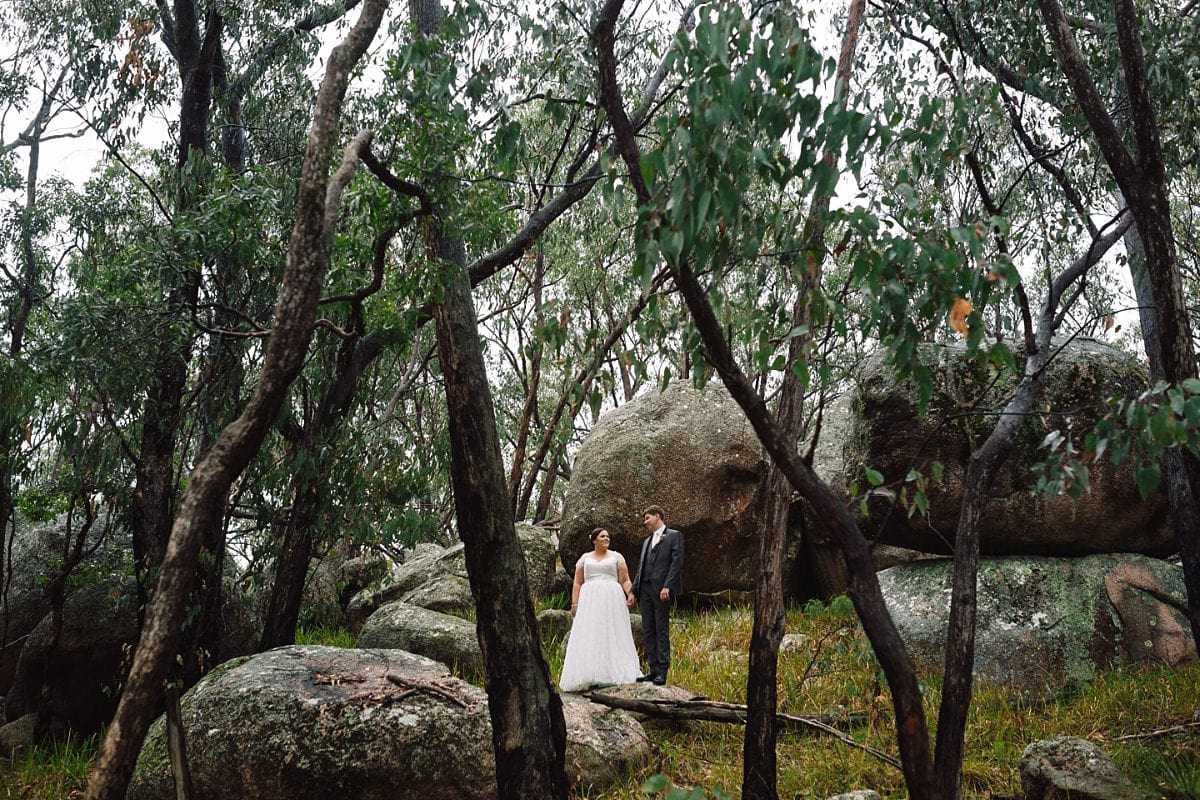 Bride and Groom at their Stanthorpe Wedding at the Happy Valley Retreat