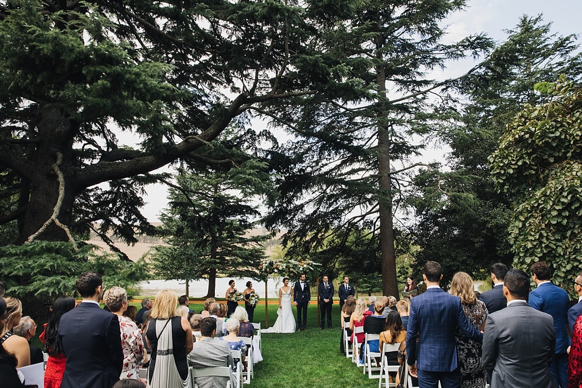 Wedding ceremony at Bendooley Estate